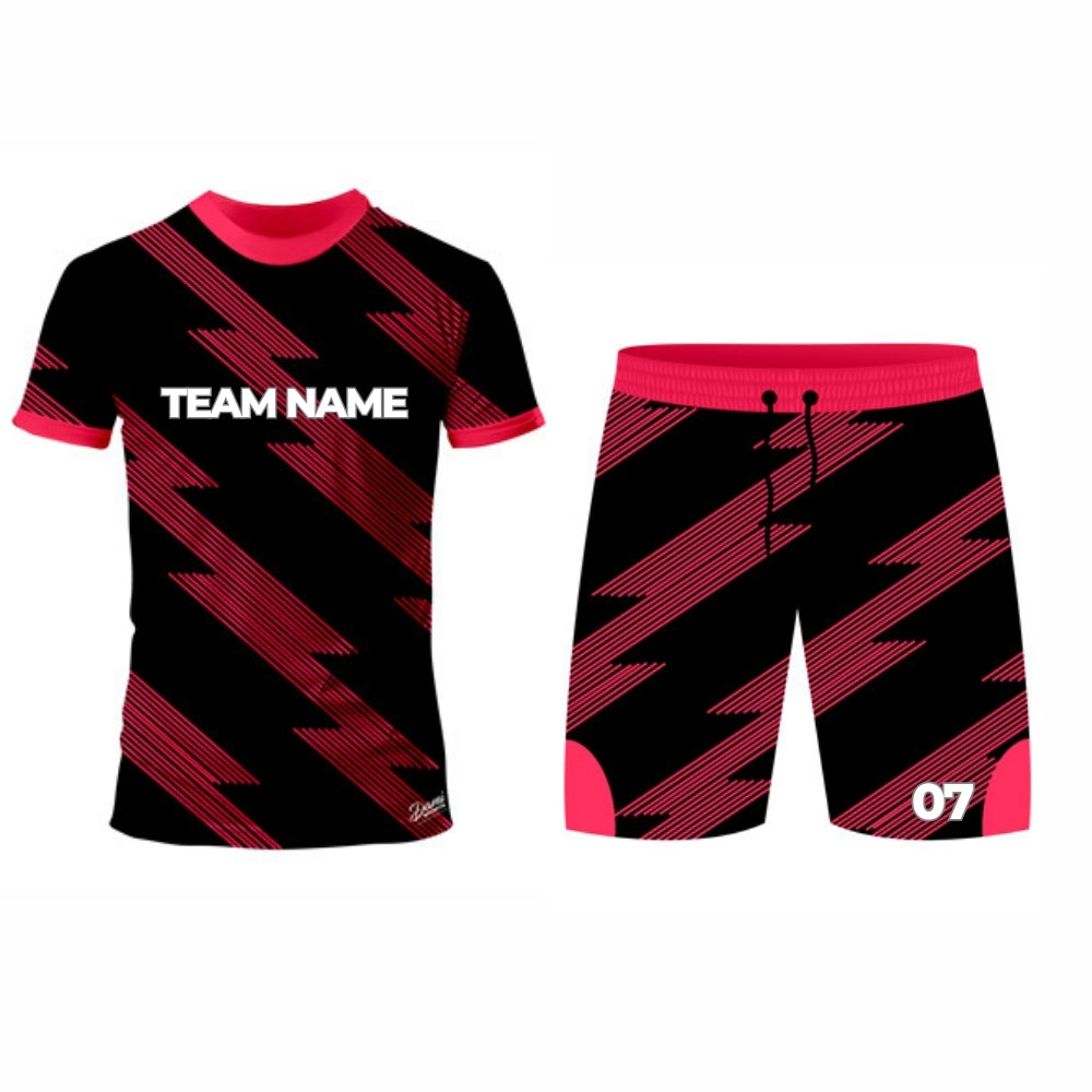 Black Racket Sports Jersey - Round Neck