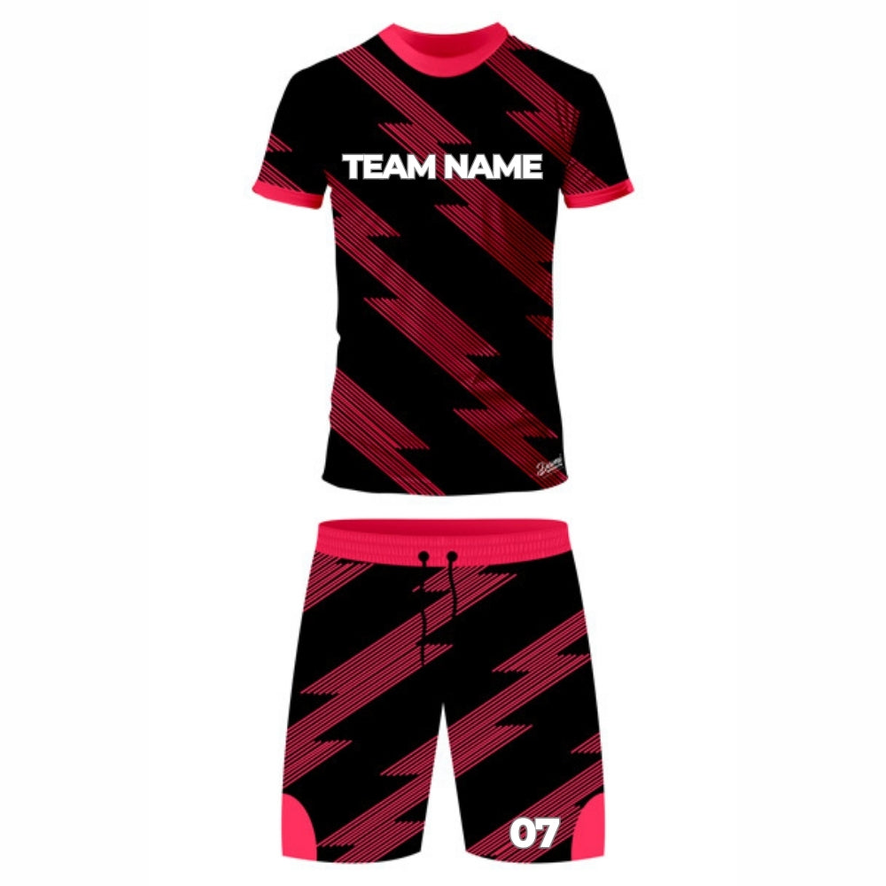 Black Racket Sports Jersey - Round Neck