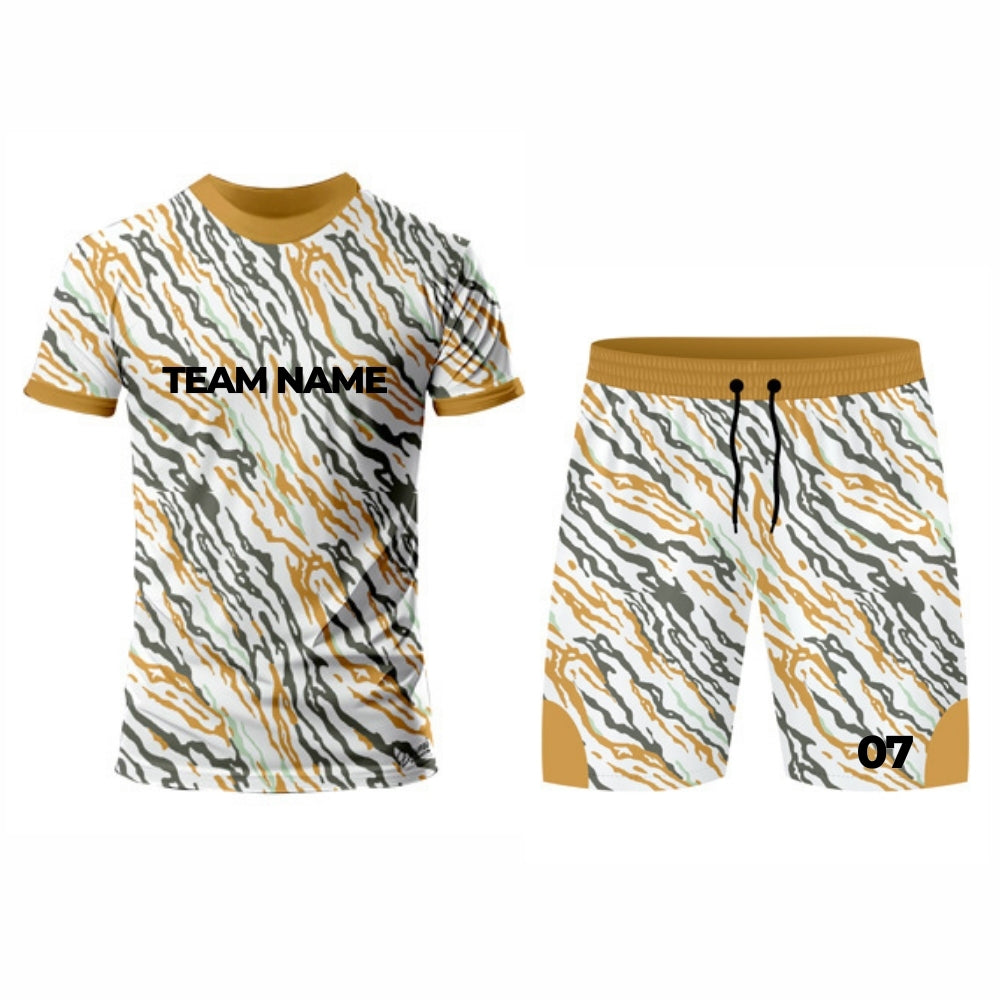 Yellow Stripes Racket Sports Jersey - Round Neck
