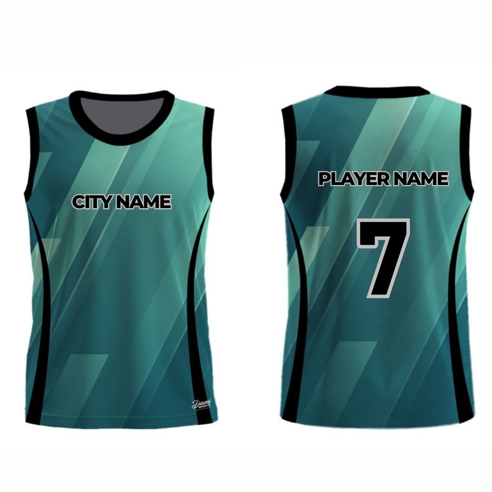 Neon Green Basketball Jersey - Round Neck