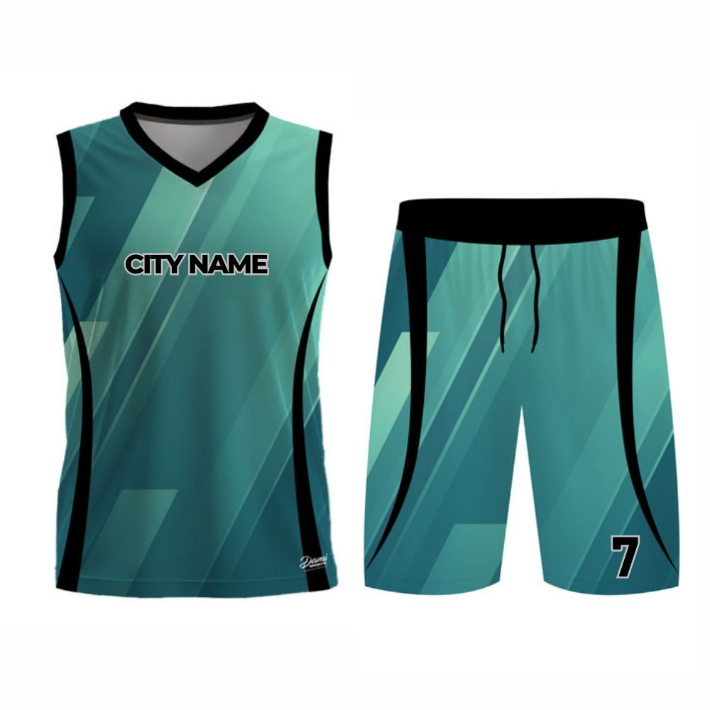 Neon Green Basketball Jersey - V Neck