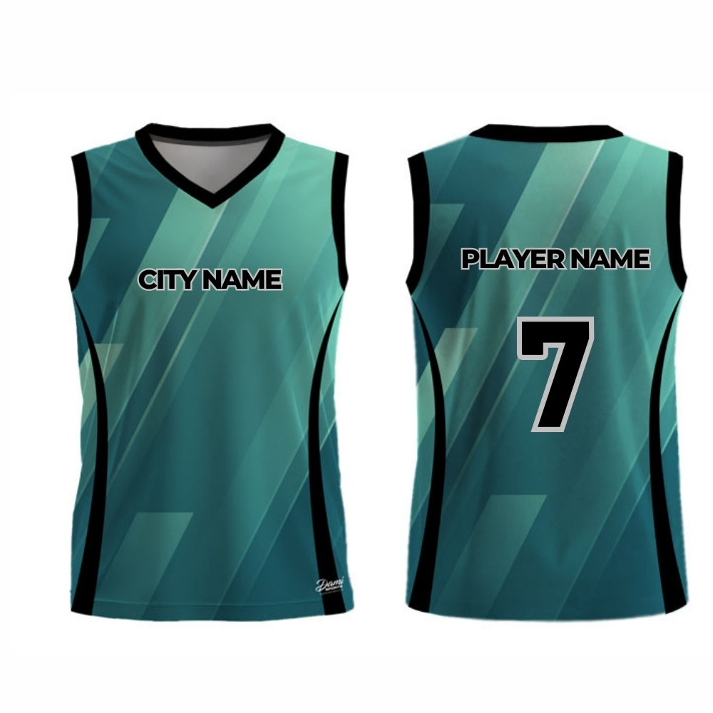 Neon Green Basketball Jersey - V Neck