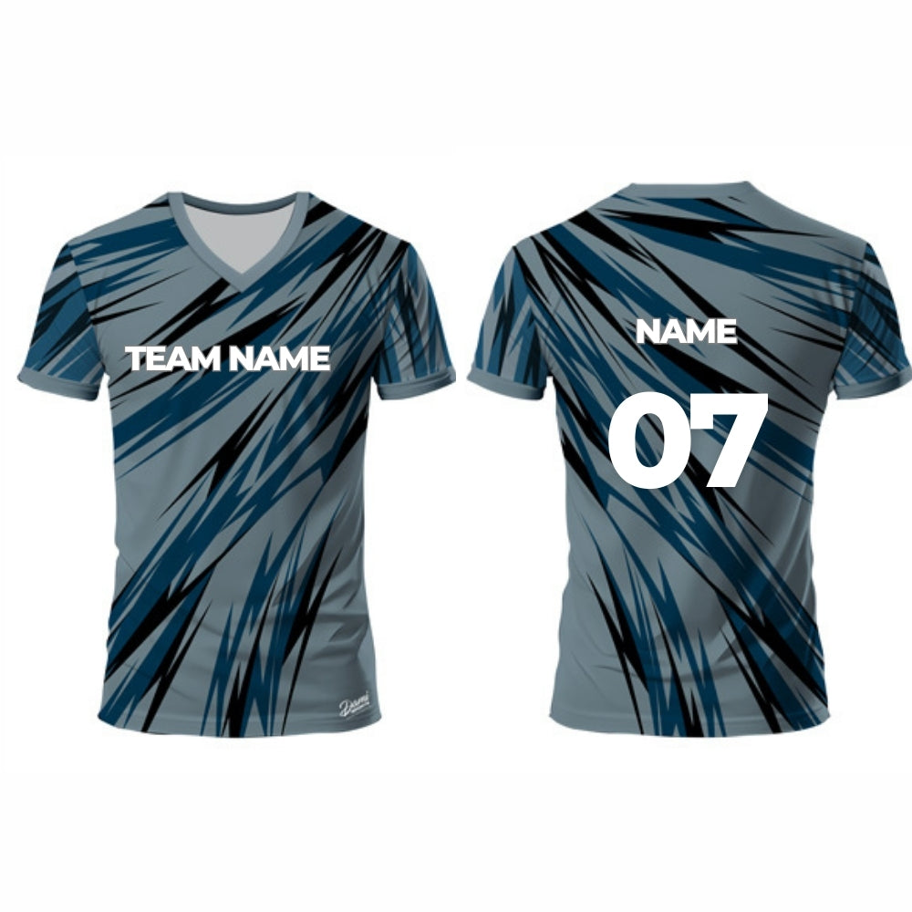Blue Stripes Hockey Jersey - V Neck