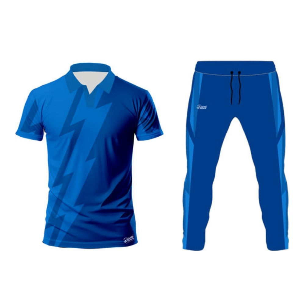 Blue Cricket Jersey Half Sleeve