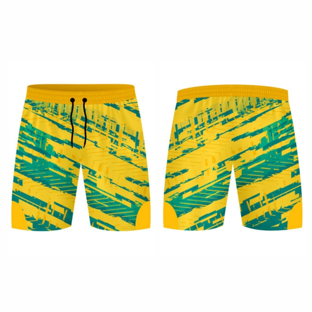 Yellow and Green Hockey Jersey - V Neck