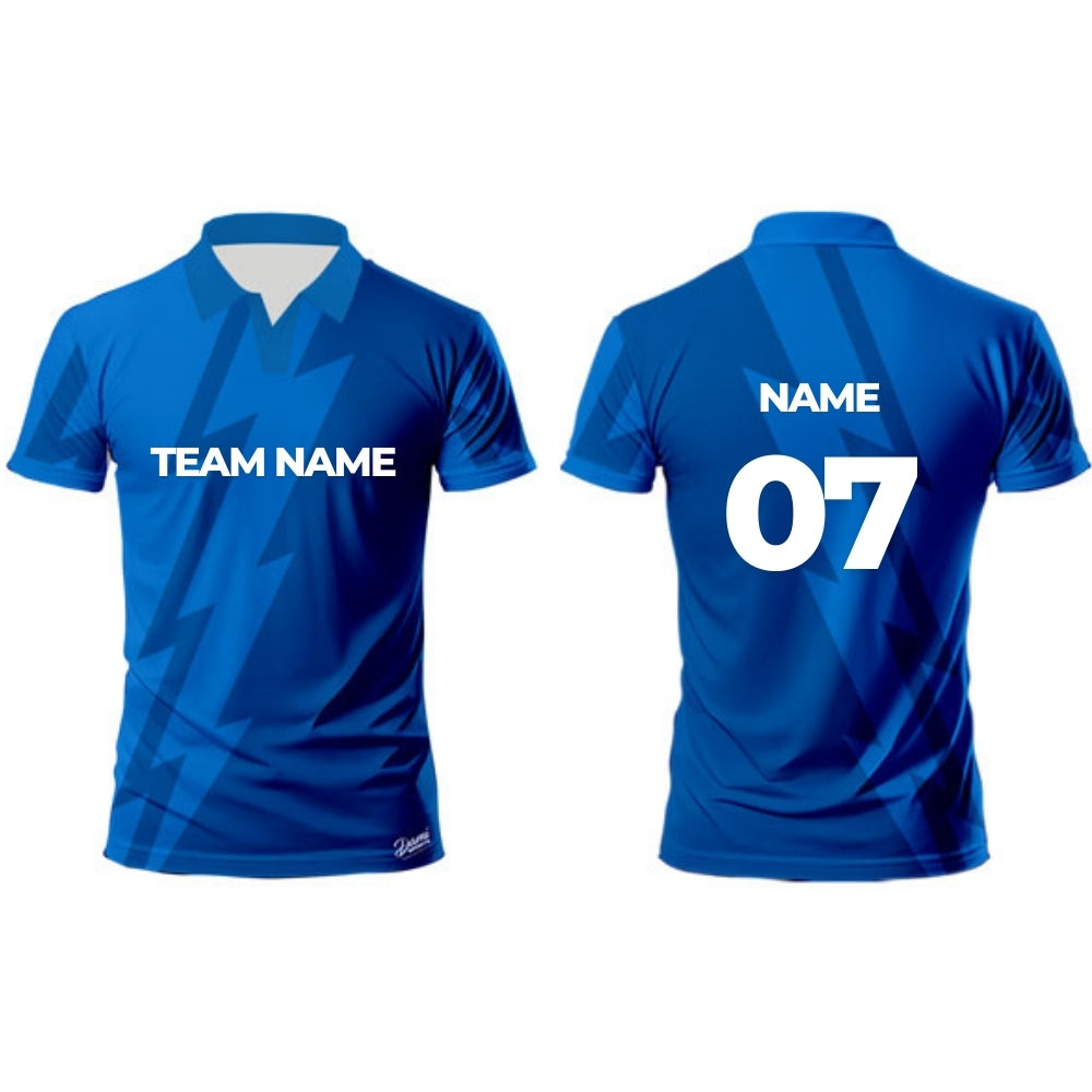 Blue Cricket Jersey Half Sleeve