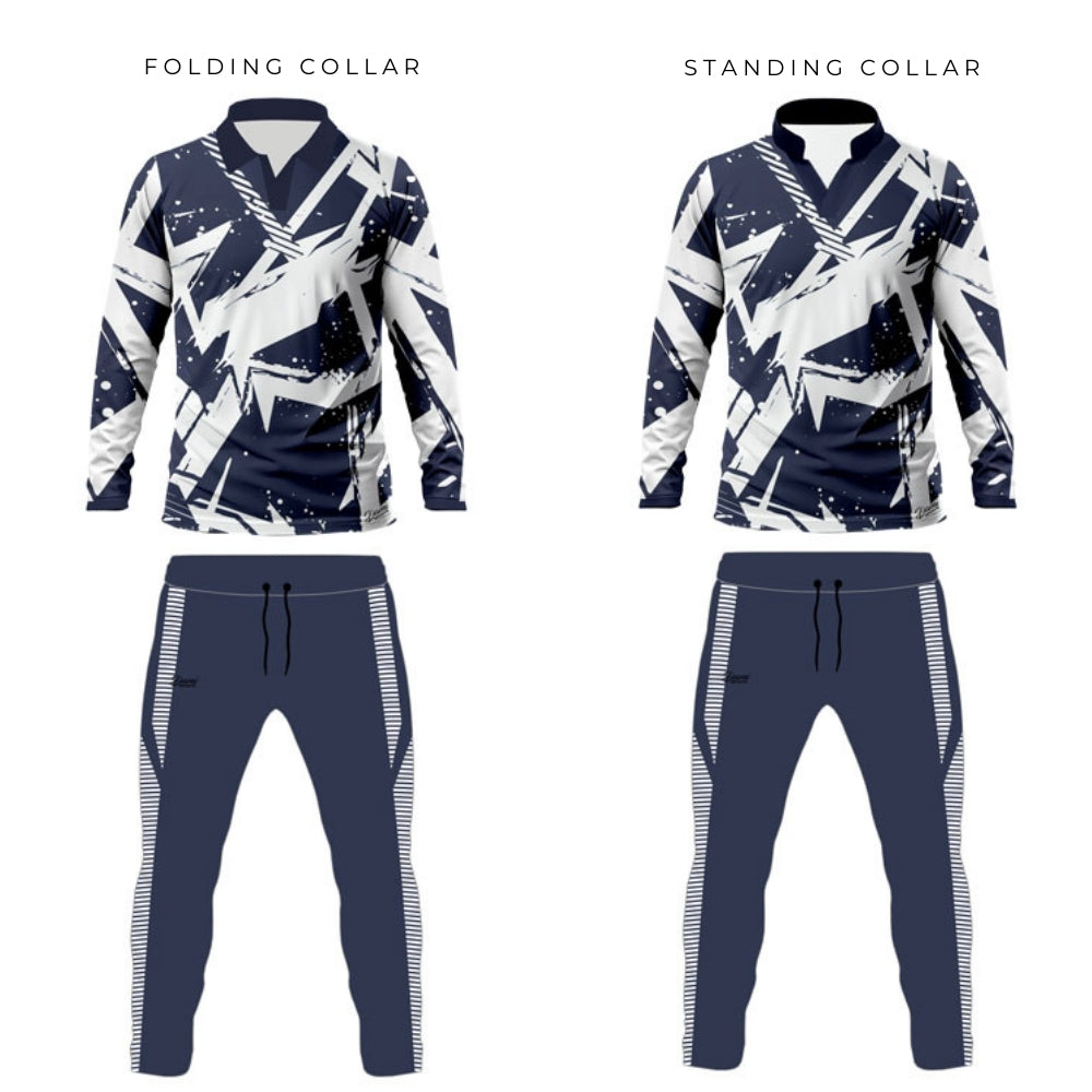 Bold Grey Cricket Jersey Full Sleeve