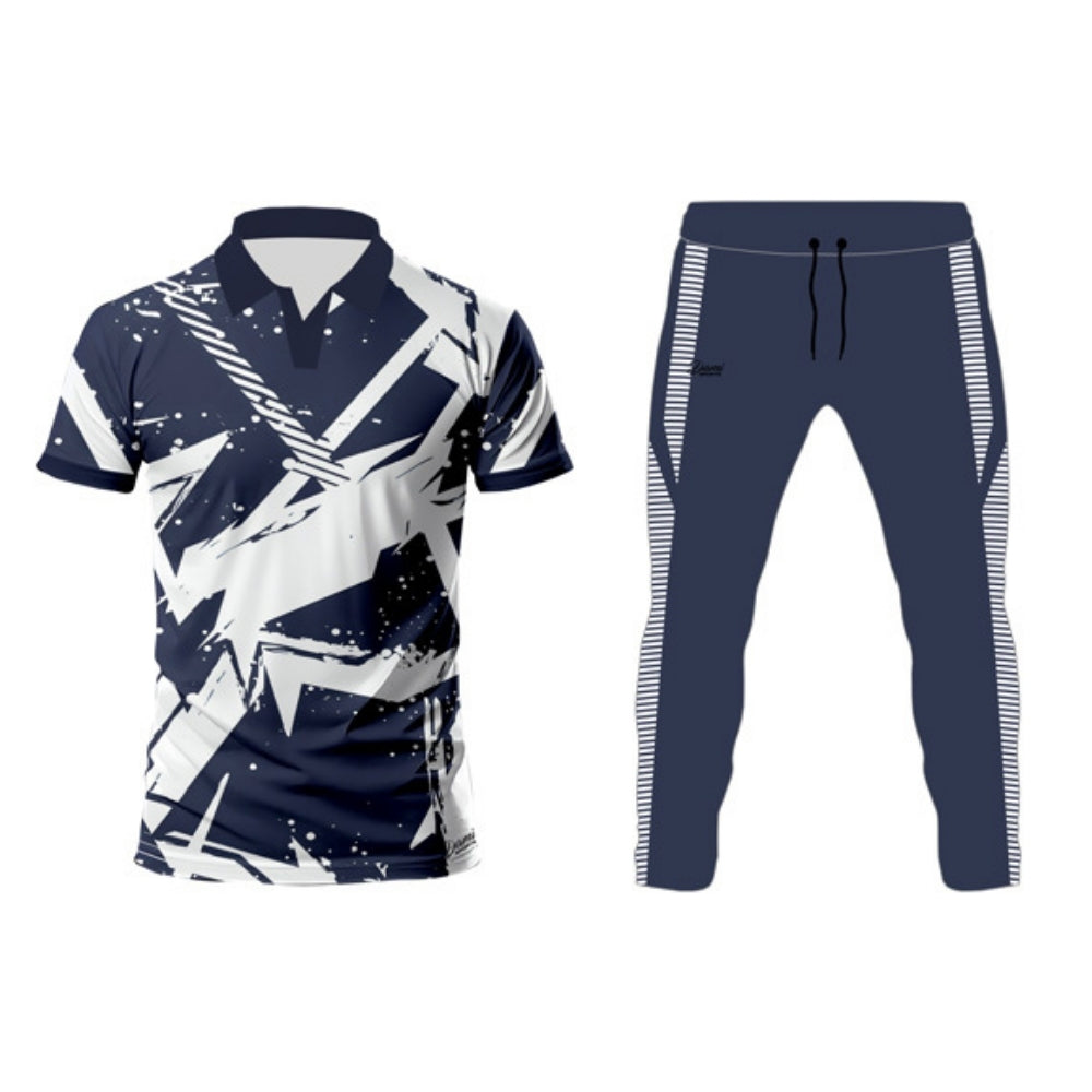 Bold Grey Cricket Jersey Half Sleeve