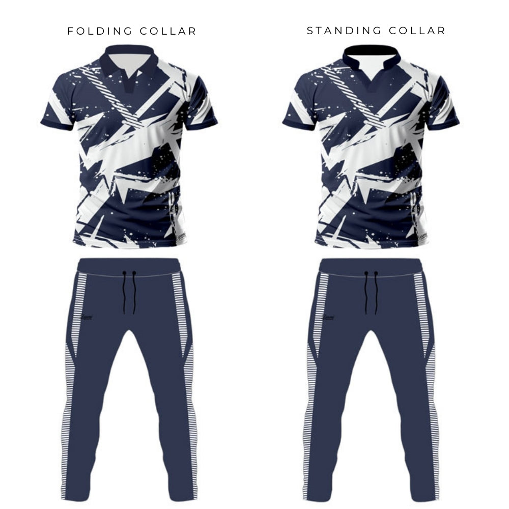 Bold Grey Cricket Jersey Half Sleeve