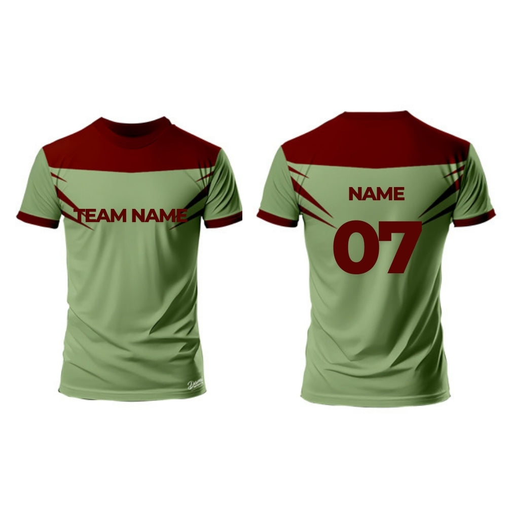 Green Football Jersey - Round Neck