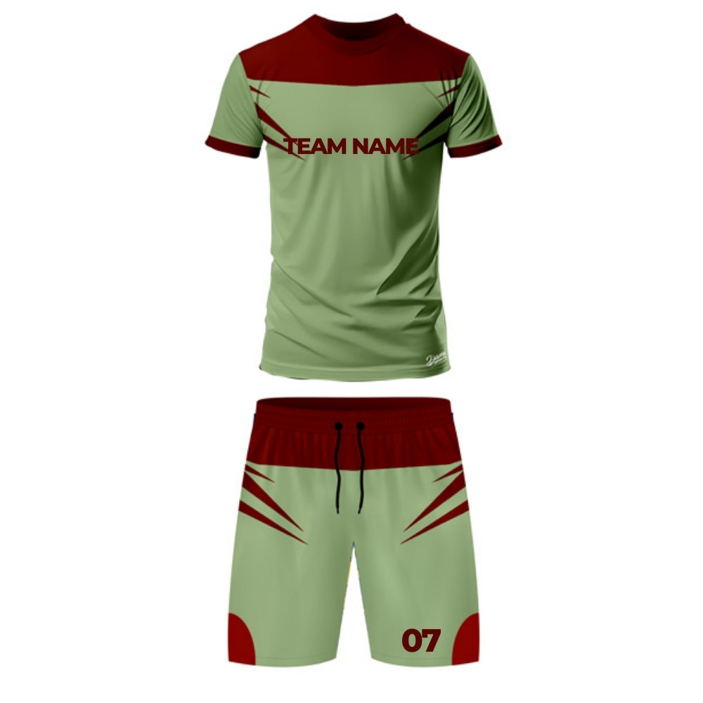 Green Football Jersey - Round Neck