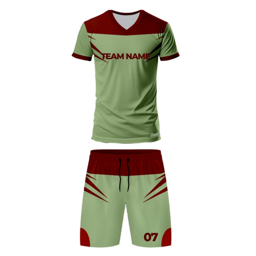 Green Football Jersey - V Neck
