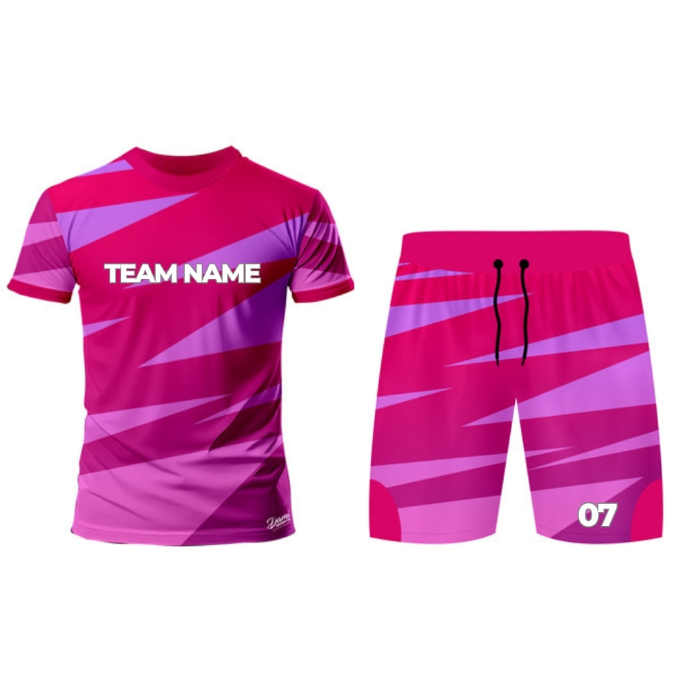 Pink Football Jersey - Round Neck