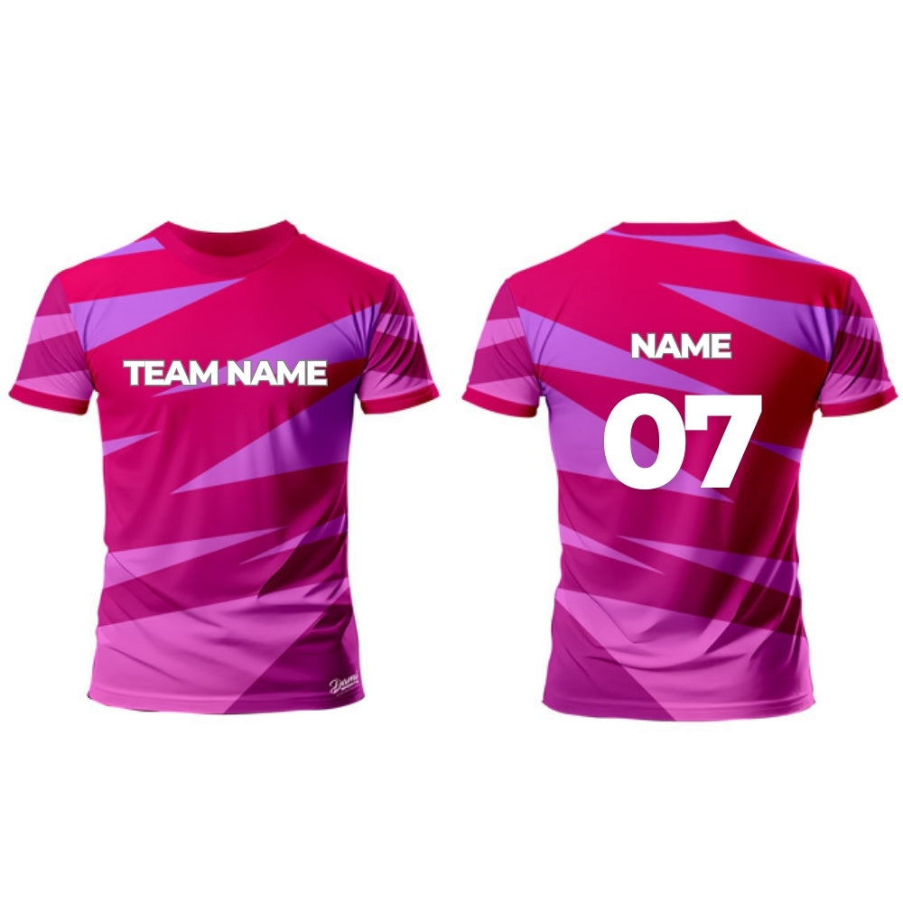 Pink Football Jersey - Round Neck
