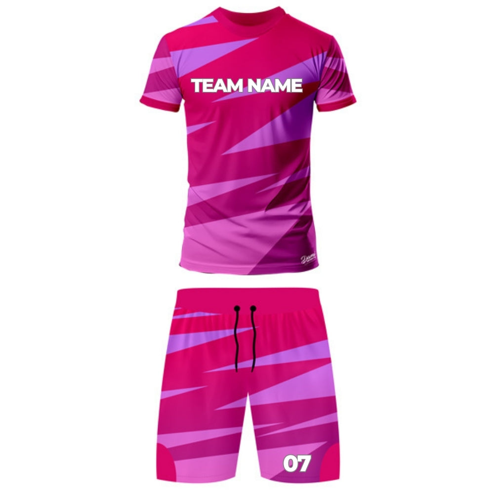 Pink Football Jersey - Round Neck