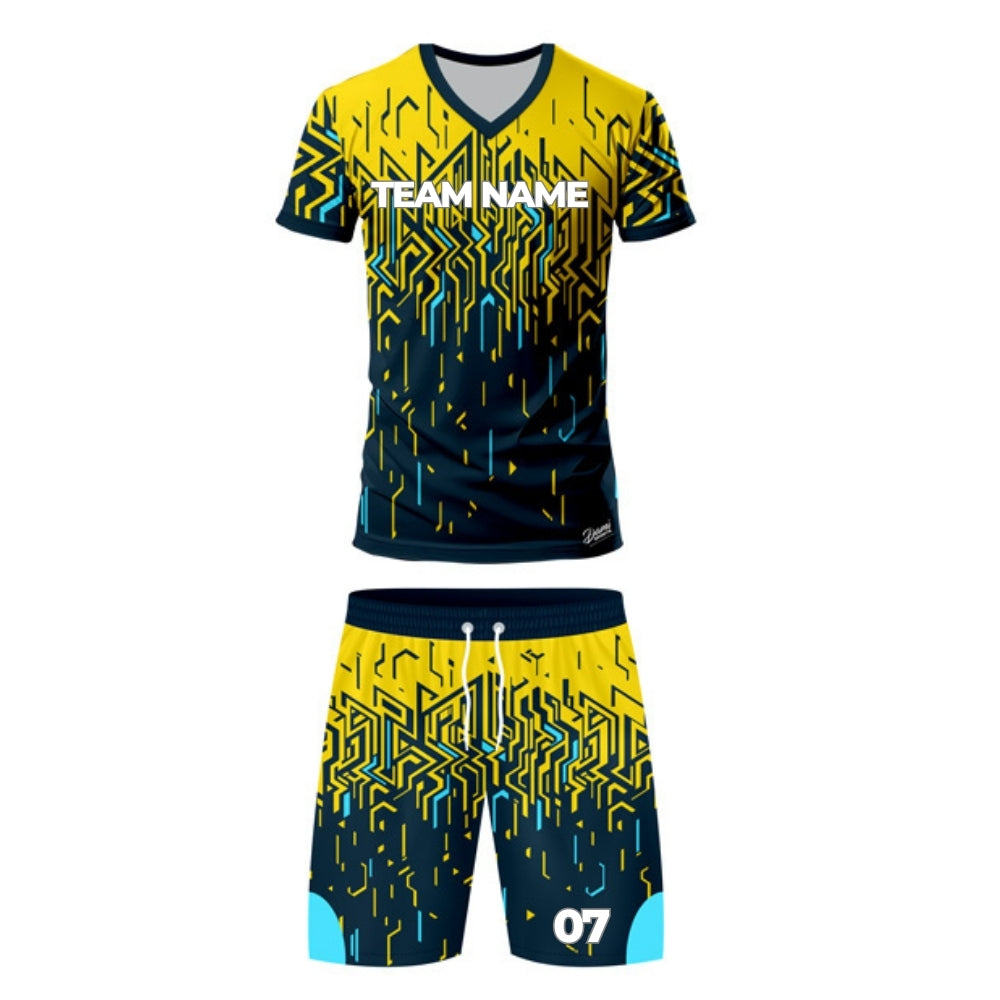 Confetti Print Football Jersey - V Neck