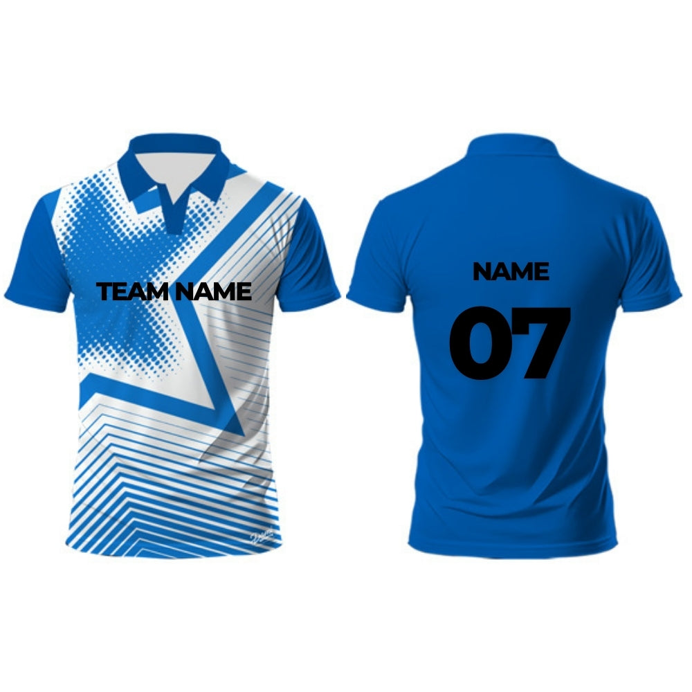 Granite Blue Cricket Jersey Half Sleeve