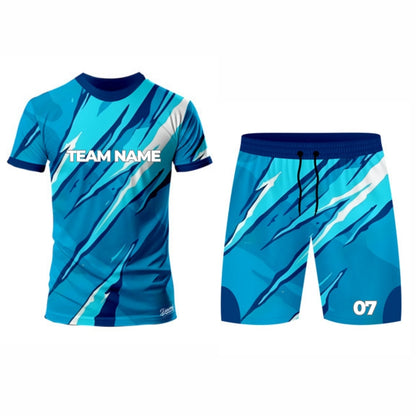 Light Blue Racket Sports Jersey - Round Neck