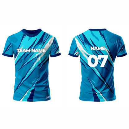 Light Blue Racket Sports Jersey - Round Neck