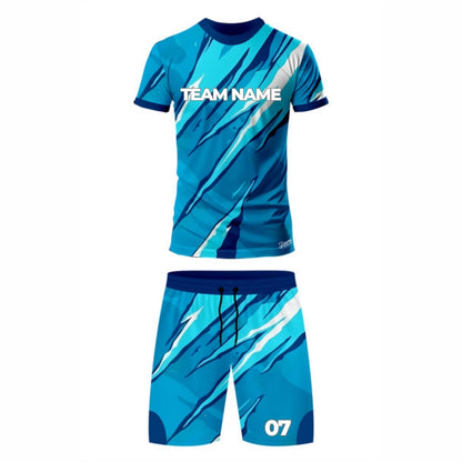 Light Blue Racket Sports Jersey - Round Neck