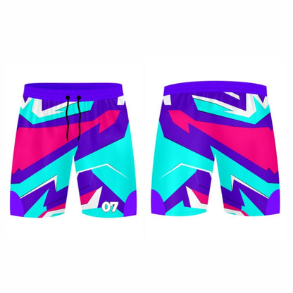 Multicolour Racket Sports Jersey - Round Neck