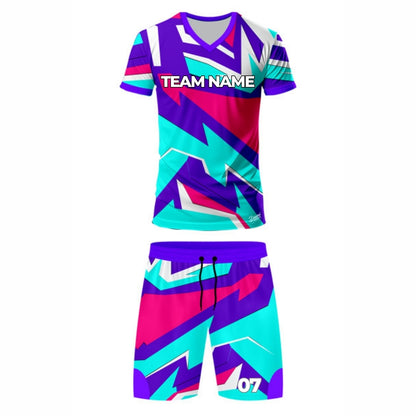 Multicolour Racket Sports Jersey - V Neck