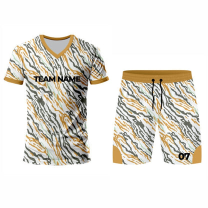 Yellow Stripes Racket Sports Jersey - V Neck