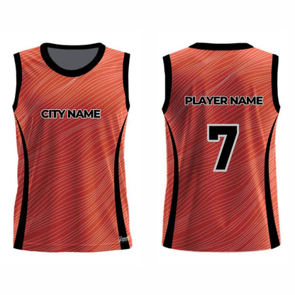 Red Basketball Jersey - Round Neck