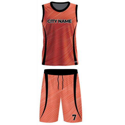 Red Basketball Jersey - Round Neck