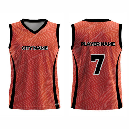 Red Basketball Jersey - V Neck