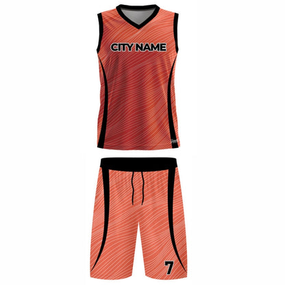 Red Basketball Jersey - V Neck