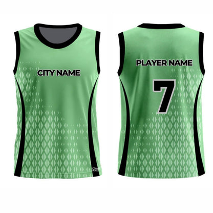 Green Basketball Jersey - Round Neck