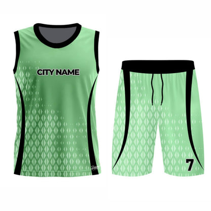Green Basketball Jersey - Round Neck