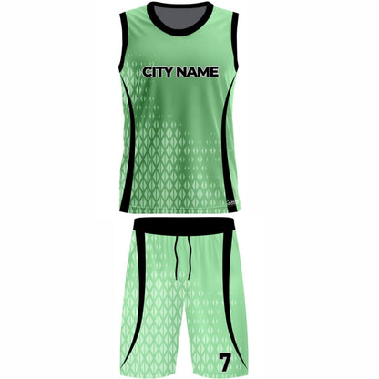 Green Basketball Jersey - Round Neck