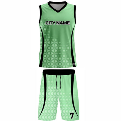 Green Basketball Jersey - V Neck