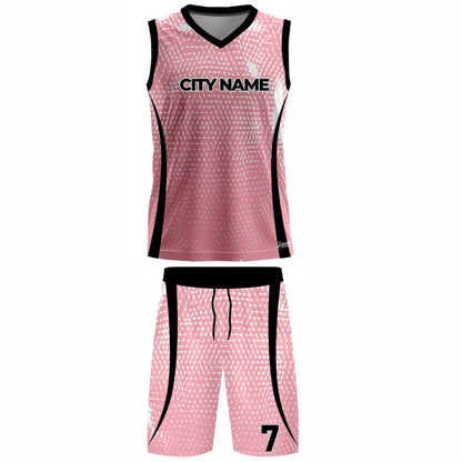 Pink Basketball Jersey - V Neck