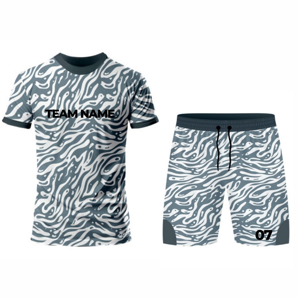 Grey and Black Kabaddi Jersey - Round Neck