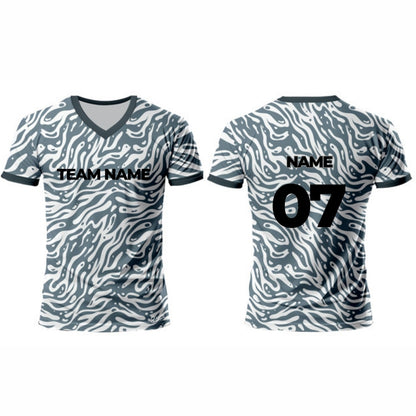 Grey and Black Kabaddi Jersey - V Neck