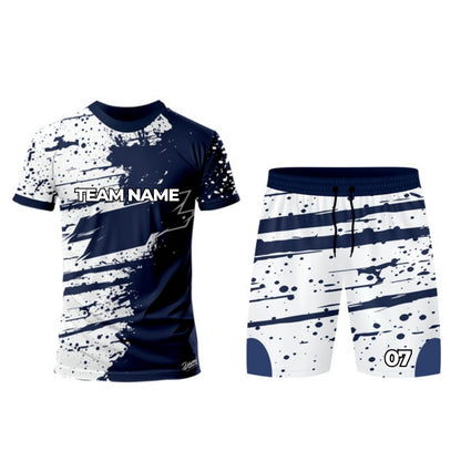Granite Blue Football Jersey - Round Neck