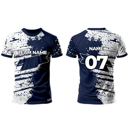 Granite Blue Football Jersey - Round Neck