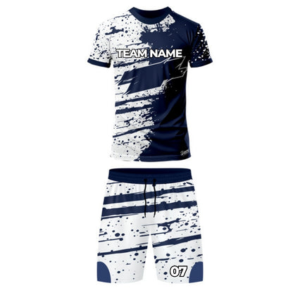 Granite Blue Football Jersey - Round Neck