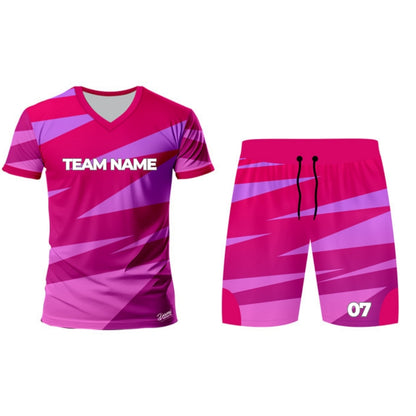 Pink Football Jersey - V Neck