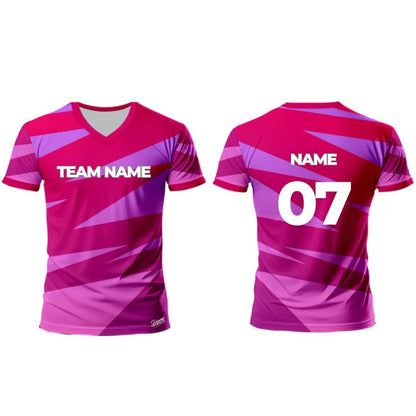 Pink Football Jersey - V Neck