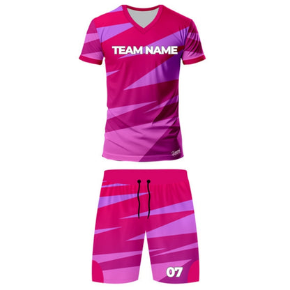 Pink Football Jersey - V Neck