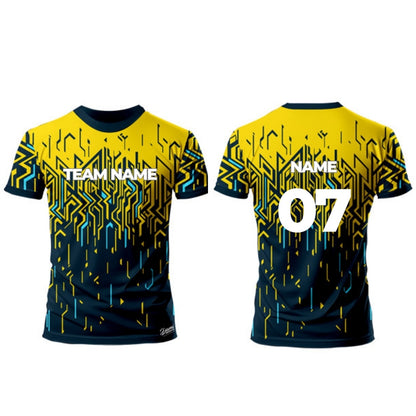 Confetti Print Football Jersey - Round Neck