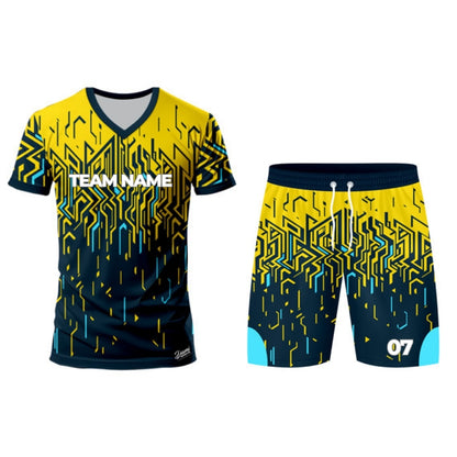 Confetti Print Football Jersey - V Neck