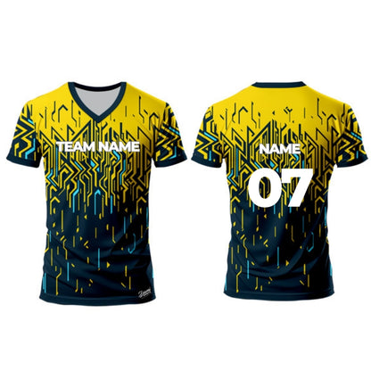 Confetti Print Football Jersey - V Neck